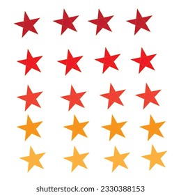 Colección de estrellas de destello plano vectorial libre