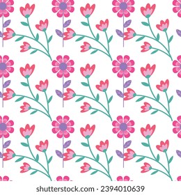 Free vector flat spring floral pattern design
