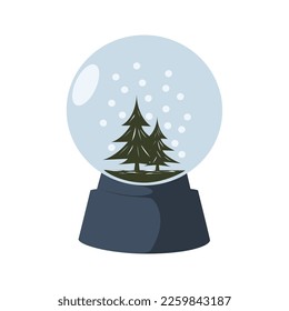 Free vector flat winter glass ball decoration. Graphic resource about winter and christmas for content , banner, sticker label and greeting card.