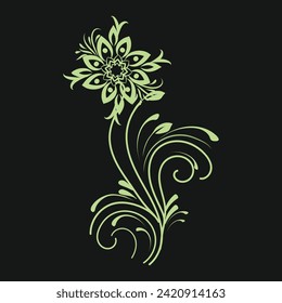 free vector floral Graphic Art elegant decorative ornamental floral set with illustration