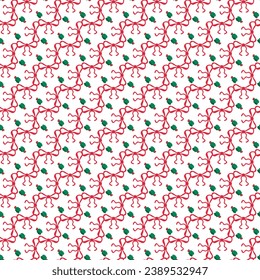 Free vector floral pattern design with ribbon. 