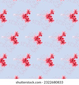 Free vector flower seamless pattern background. elegant texture for backgrounds.