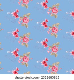 Free vector flower seamless pattern background. elegant texture for backgrounds.