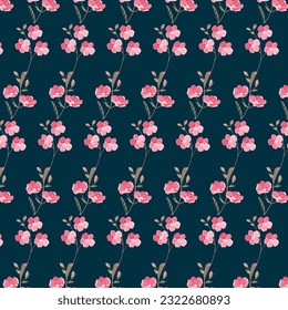 Free vector flower seamless pattern background. elegant texture for backgrounds.