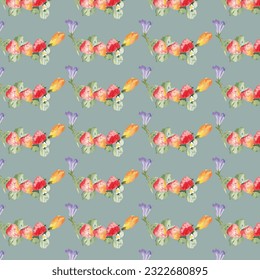 Free vector flower seamless pattern background. elegant texture for backgrounds.
