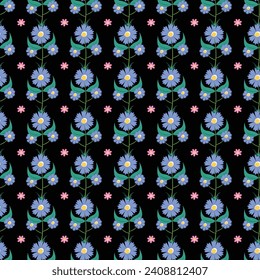 Free vector flower seamless pattern background