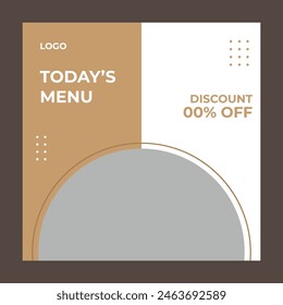Free Vector Food Social Media Post Template todays menu.