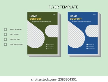 Free vector furniture poster template