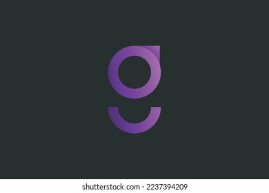 Free vector g letter logo initial gradient colorful