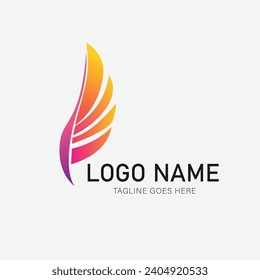 Free vector geometric gradient colorful modern logo design icon