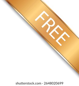 GRATIS – Anuncio de Vector de esquina de oro	

