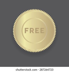 free vector golden badge