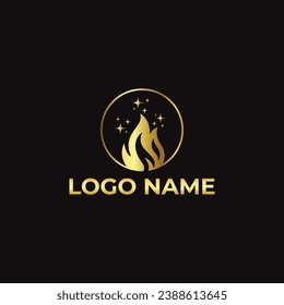 Free vector golden elegant corporative logo
