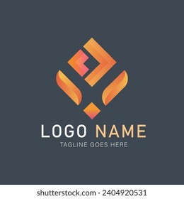 Free vector gradient abstract modern logo design template