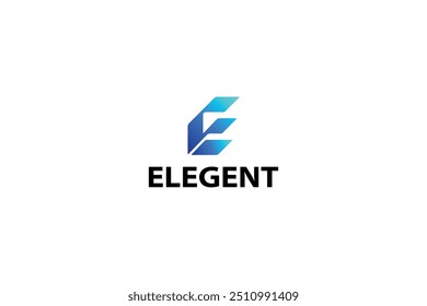 Free vector gradient E logo template