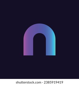 Free vector gradient n letter logo template