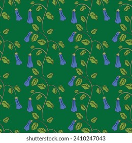 Free vector green floral pattern