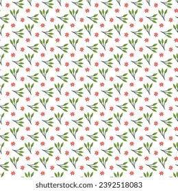 Free vector green leaf seamless pattern