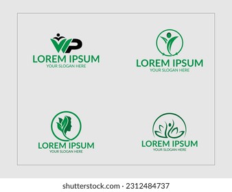 Logotipo de etiquetas ecológicas de la naturaleza verde vectorial libre