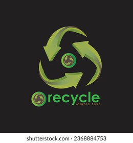 Free vector green recycling signs