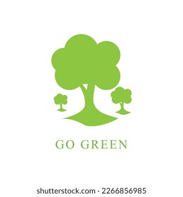 Free Vector green tree concept design