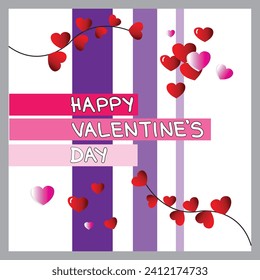 Dibujo libre de la mano del vector Happy texto valentino con diseño de forma cardíaca.