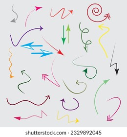 Free vector hand drawn arrow set