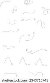 Free vector hand drawn arrow icons collection