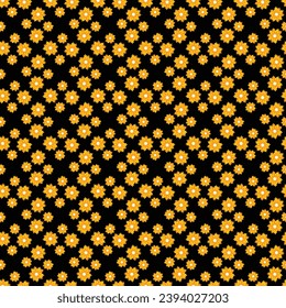 Free vector hand drawn black background with vintage flowers