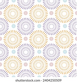 Free vector hand drawn boho geometric pattern design