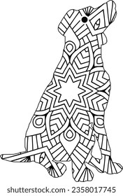 Free vector hand drawn cat background,Animal Mandala Coloring page for Kids and Book Vector Design