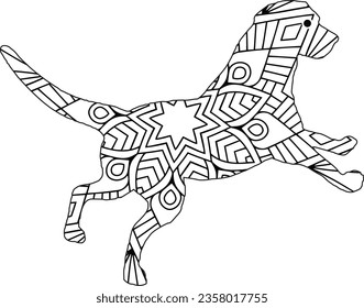 Fondo de gato de vector libre dibujado a mano, página Colorante de Mandala animal para niños y diseño de vectores de libros
