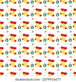 Free vector hand drawn Christmas pattern design .
