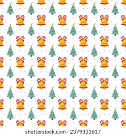 Free vector hand drawn Christmas pattern design .