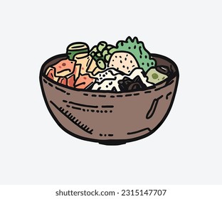 Free vector hand drawn delicious food background