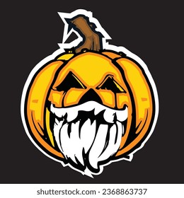 Free vector hand drawn flat Halloween pumpkin illustration - pumpkin sticker - Halloween pumpkin