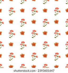 Free vector hand drawn flat small flowers pattern