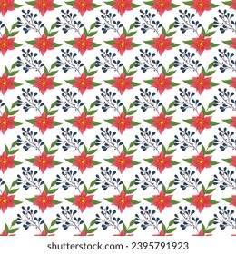 Free vector hand drawn flowers and leaves