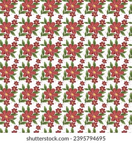 Flores y hojas dibujadas a mano libre vectorial