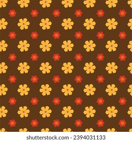 Free vector hand drawn groovy floral pattern