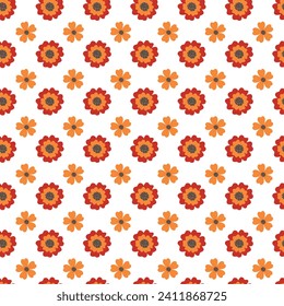 Free vector hand drawn groovy flower pattern