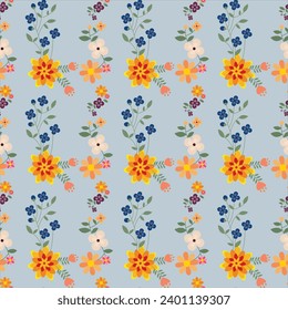 Free vector hand drawn hibiscus flower pattern