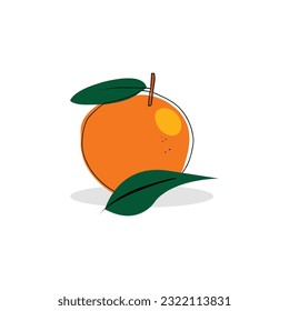 Free vector hand drawn orange leaf illustration