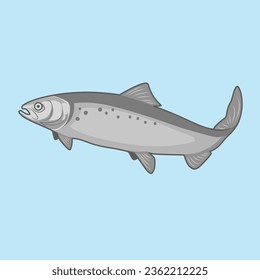 Free vector hand drawn salmon cartoon illustration