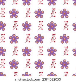 Free vector hand drawn small flowers pattern design