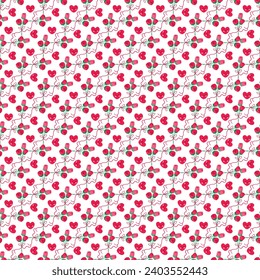 Free vector hand drawn small flowers pattern design