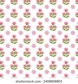 Free vector hand drawn small flowers pattern design