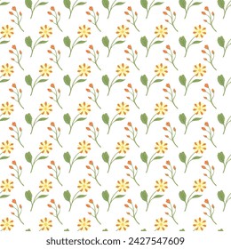 Free vector hand drawn small flowers pattern.