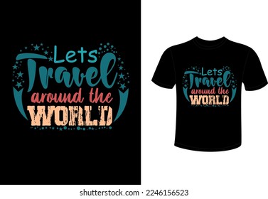 Free vector hand drawn travel camp summer vacation hike trip tour adventure lettering , travel t shirt design , travelling t shirt design