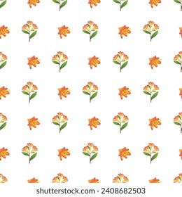 Free vector hand painted watercolor floral pattern in peach tones